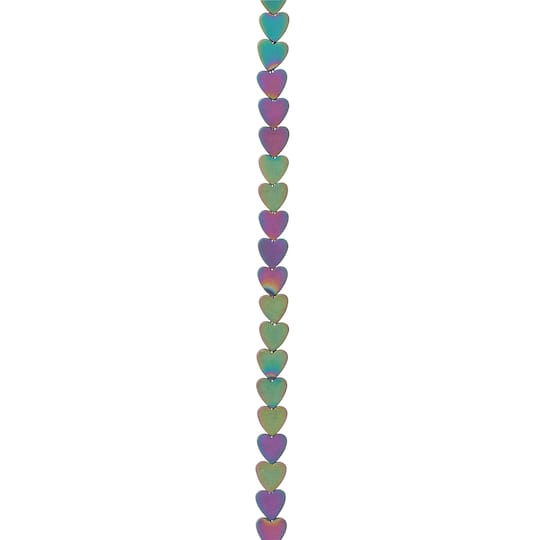 Multicolor Hematite Heart Beads, 4mm by Bead Landing™